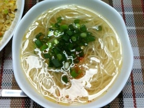 ラーメン風？素麺の中華スープ☆